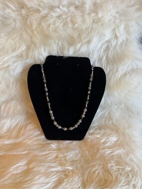 Brighton Silver and Clear Bead Necklace